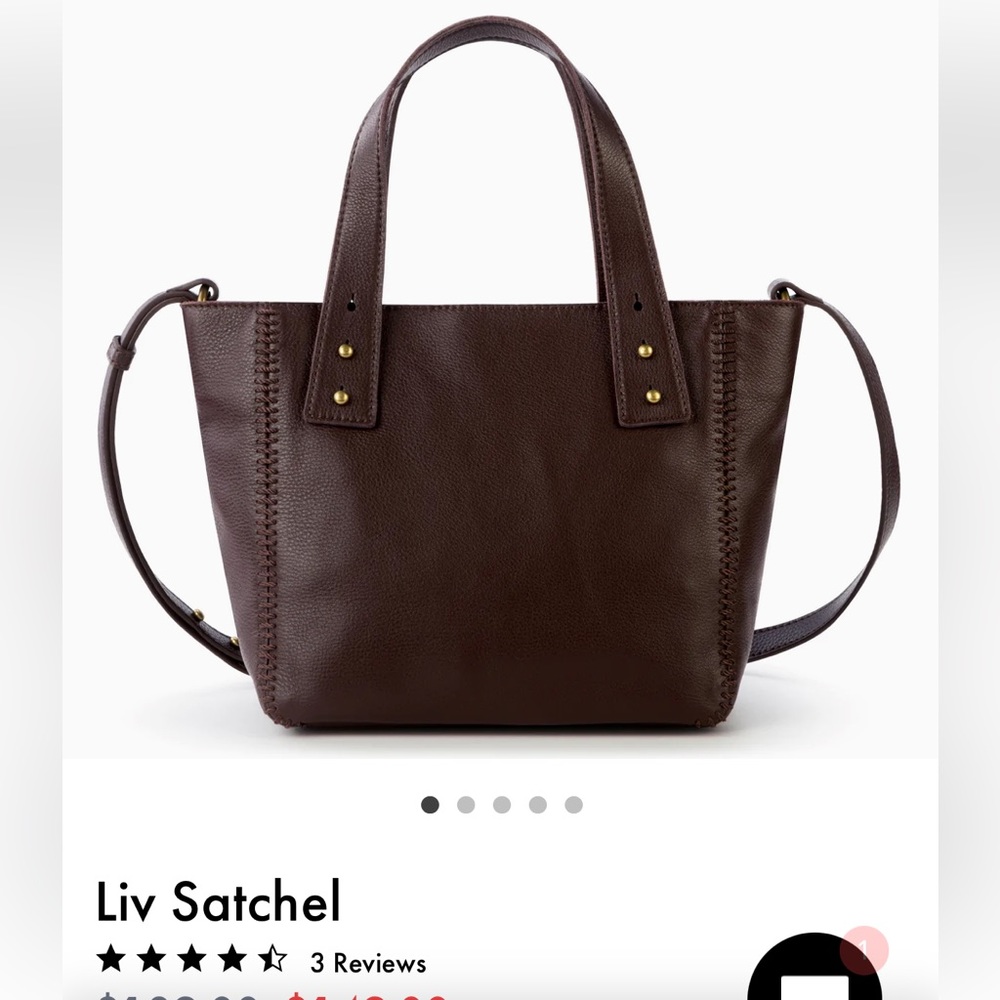 The Sak Brown Leather Satchel Shoulder Bag LIV